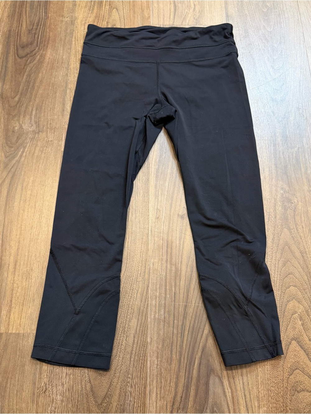 Lululemon Pace Rival Crop Pant 22" Black Stretch Gym Yoga Workout Sz 6